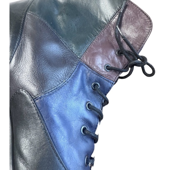 Nicole Men's Blue and Brown Leather Boots - Picture 2 of 7